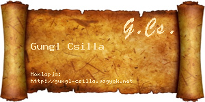 Gungl Csilla névjegykártya
